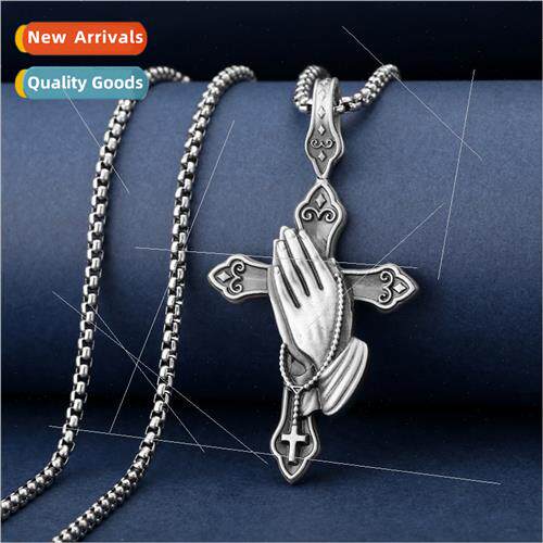 Europe Fashion Cross Pendant Vintage Tag Necklace Sweater Ch
