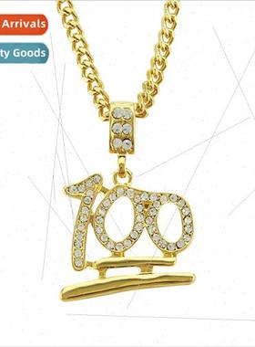 Europe Accessories New diamond 100 points gold pendant neckl