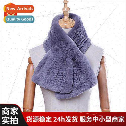 Otter rabb hair scarf Korean  simple long preparation woolen