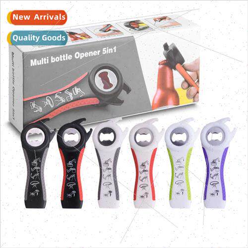 Creative beer opener plastic 5 in 1 bottle opener bare tople