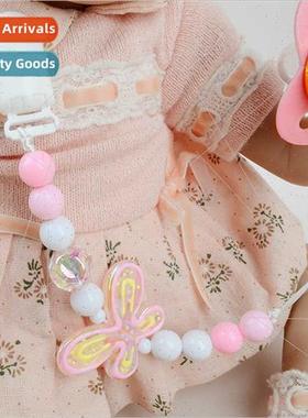 Mother baby  Drip oil butterfly anti-drop chain Teether paci