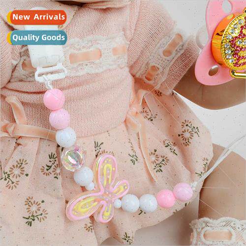 Mother baby  Drip oil butterfly anti-drop chain Teether paci