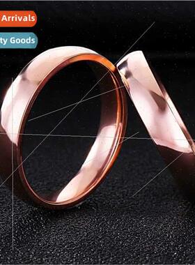 Men women fashion glossy stainless steel jewelry plain circl