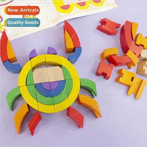 rainbow blocks creative puzzle exercise fine motor hand-eye