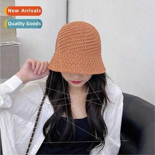 fisherman hat female Korean Japanese woven summer ver hand