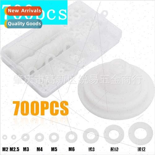 700pcs whe nylon washer box M2-M12 set plastic flat washer f
