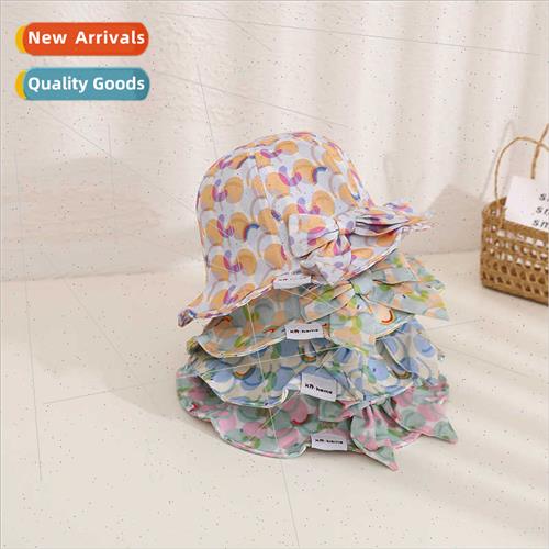 Spring summer  children hats cute printing cotton boys girls