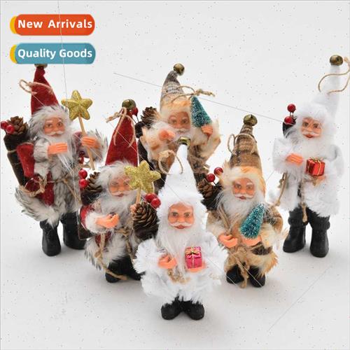 Electric Christmas Decoration Standing Pose Velvet Santa Cla