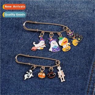 pumpkin brooch cartoon Halloween pins ghost personaly bat