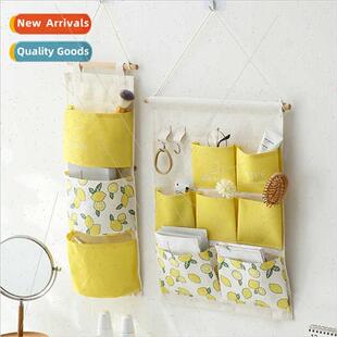 Cotton linen fabric wall-mounted double-sided underwear stor