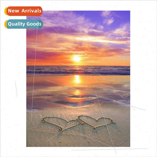 Sunset Beach Love Landscape Cross Stch ving Room Bedroom Dec