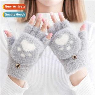 gloves female warm cat cold winter claw lovely Love Korean