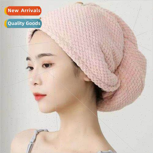 Dry hair cap female water-absorbing quick-drying head wrap t