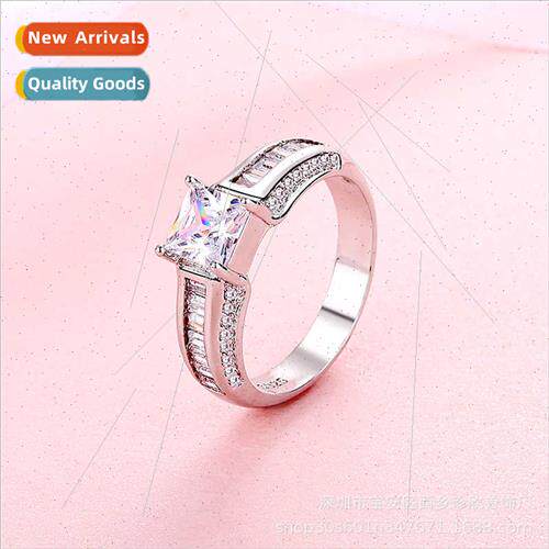 Europe imation moissane diamond ring women niche simple whe