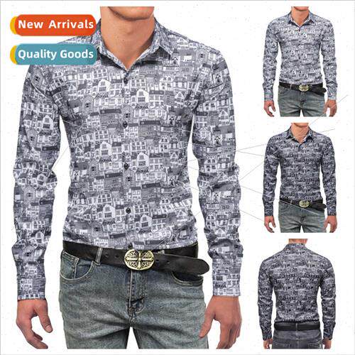 New men long-sleeved shirt business men shirts draped house