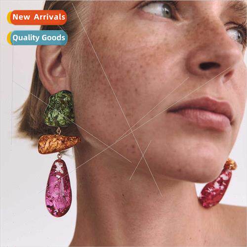 Europe ZAR new fall winter earrings earrings transparent res