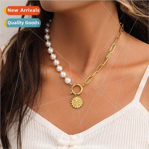 Versatile Fashion Premium Feeling Stainless Steel Gold Coin
