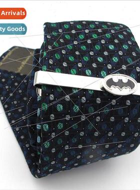 Marvel Collection lver Batman Shape Tie Clip Men Jewelry