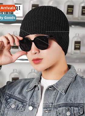 Winter new simple men cold protective ear sleeve cap padded