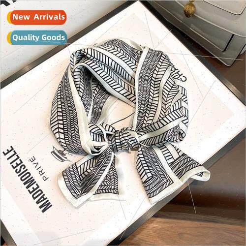 silk ribbon scarf women new hundred wh double-sided plain Zo