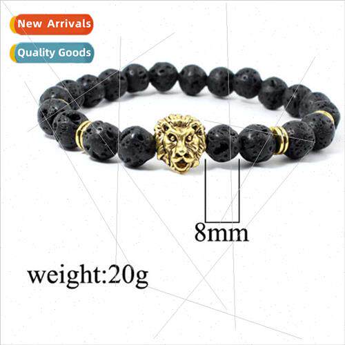 Europe Uned States new fashion men volcanic stone beads ener