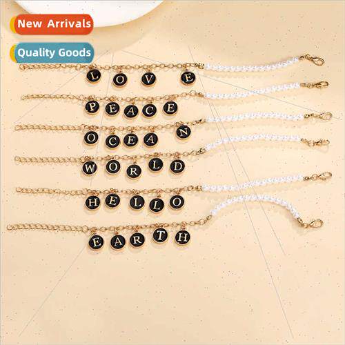 Creative new fashion alloy oil drop pendant letters LOVE pea