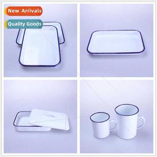 Experiment wh lid enamel square plate enamel measuring cup 5