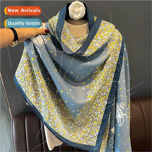 2022 new fashion cotton linen scarf female winter Korean  hu