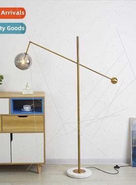 Orb glass floor lamp model room living room coffee table art