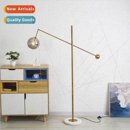 Orb glass floor lamp model room living room coffee table art