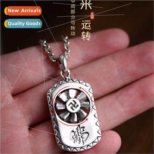Turning Thai silver necklace men tide turning pendant vintag