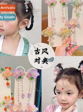 Girls hanfu headdress children ancient costume 2023 new tass
