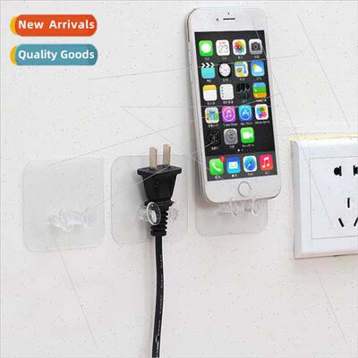 Hole-free -marking electrical plug hooks transparent stick-o