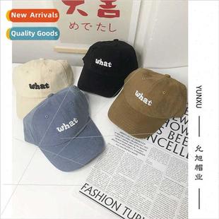 duck tongue wind WHAT sunshad ins letters children Korea cap