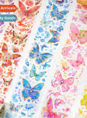 Butterfly Flutter PET Laser Gold Tape terary ins Retro Gucca