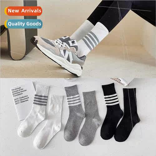 Spring Autumn Socks Women Black Whe mple Striped Women Socks