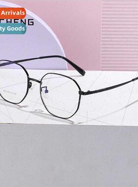 metal anti-blue light glasses female students lerary flat gl