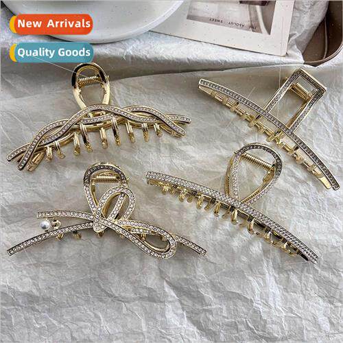 High-grade boutique alloy diamond grab clip hair accessories