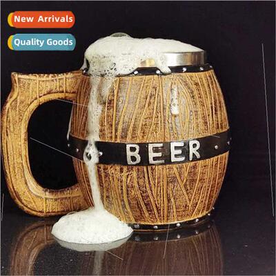 Germany stainless steel barrel beer mug creative large capac