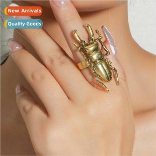 Personalized Cartoon Insect Metal Finger Ring Index Beetle
