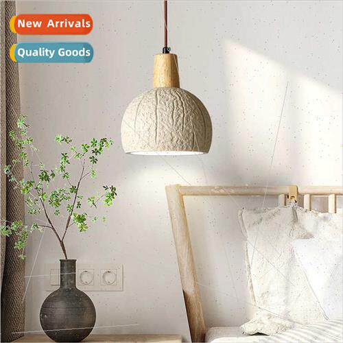 Japanese wabi-sabi cement chandelier bedroom bedside B&B cre