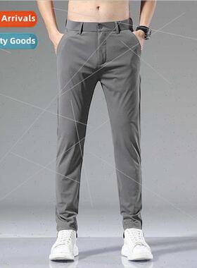 Quick-drying ice silk pants men summer breathable elastic Sl
