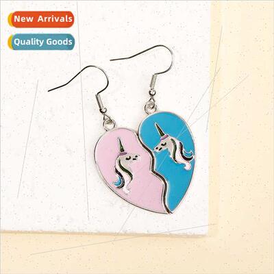 Europe Uned States new love splicing earrings colorful unico