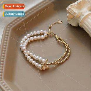 Multi-layer chain bracelet 925 silver women pearl Europe vin
