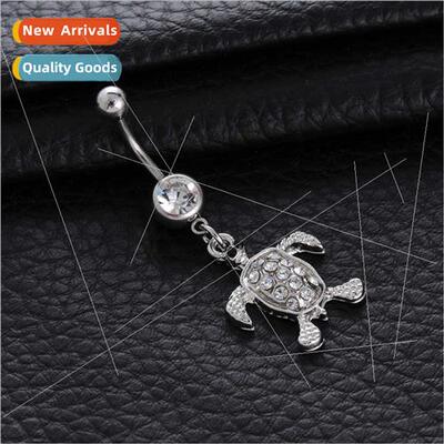 Turtle Animal Belly Button Ring Alphabet Belly Button Number