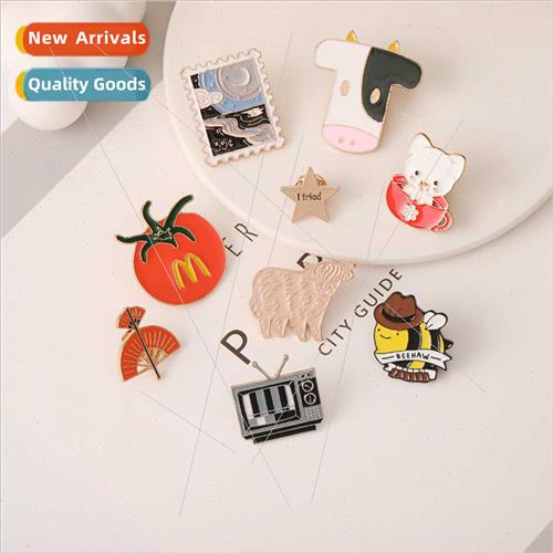 New cartoon creative butterfly bee teacup pet dog alloy broo