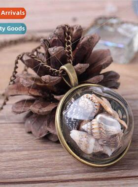 X600 Europe fashion beach shell conch starfish necklace long