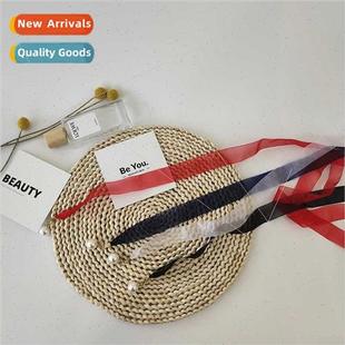 color chiffon fabric simple deco knot solid belt Women thin