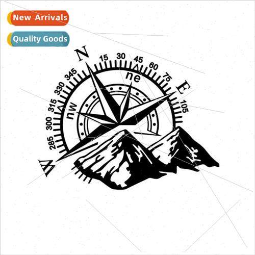 Mountain compass navigation car stickers compass door sticke