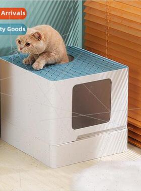 Large cat toilet fully enclosed cat lter box anti-splash san
